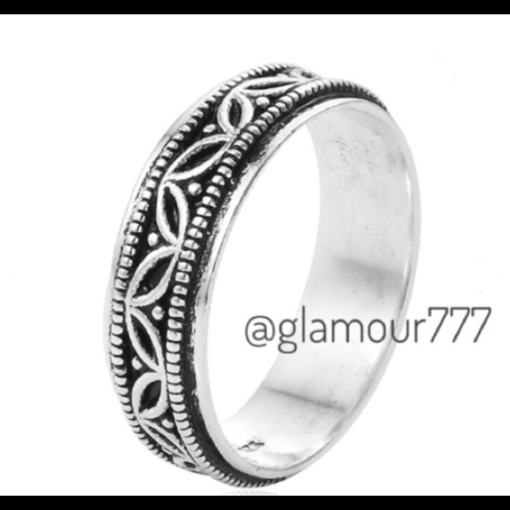 Genuine Sterling Silver Band Ring Size 7.0 - Picture 3 of 5